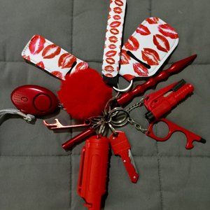 Red Lips Self Defense Keychain